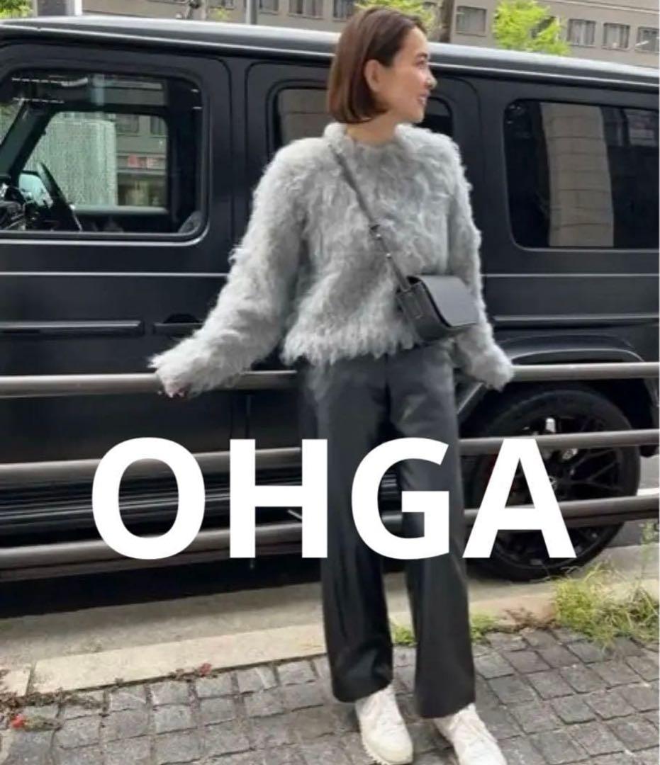 OHGA poodle knit グレー　プードルニット