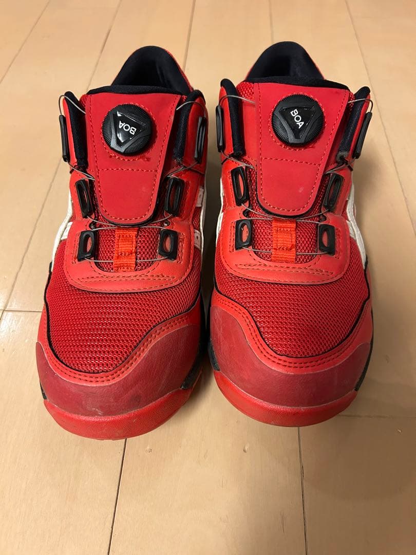 【phanluyen】ASICS BOAシステム レッド安全靴24.5cm