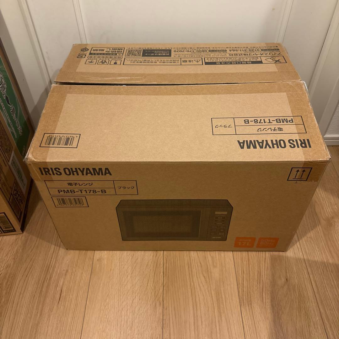 【新品未開封】IRIS OHYAMA 電子レンジ PMB-T178-B ブラック