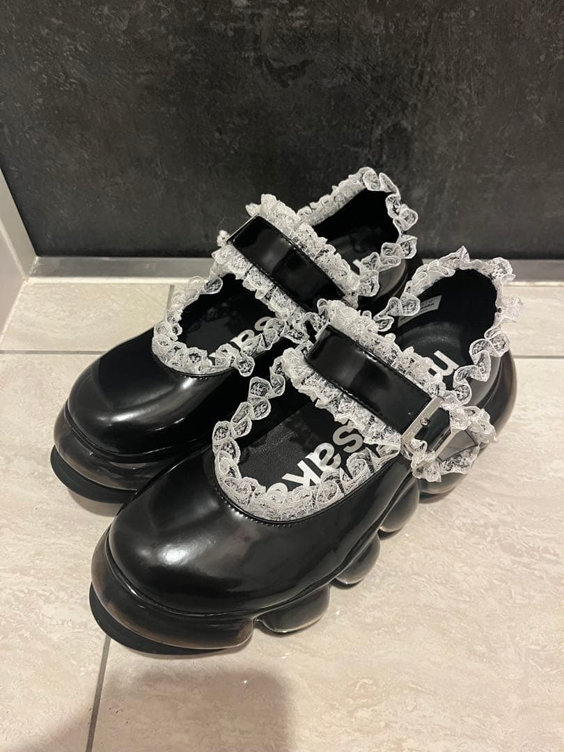 mikiosakabe メリージェーン レース 黒