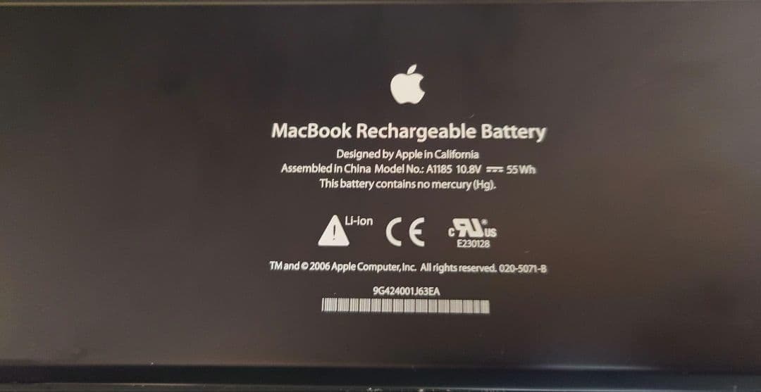 【中古】 MacBook ブラック 黒 本体 Apple 2006 2007