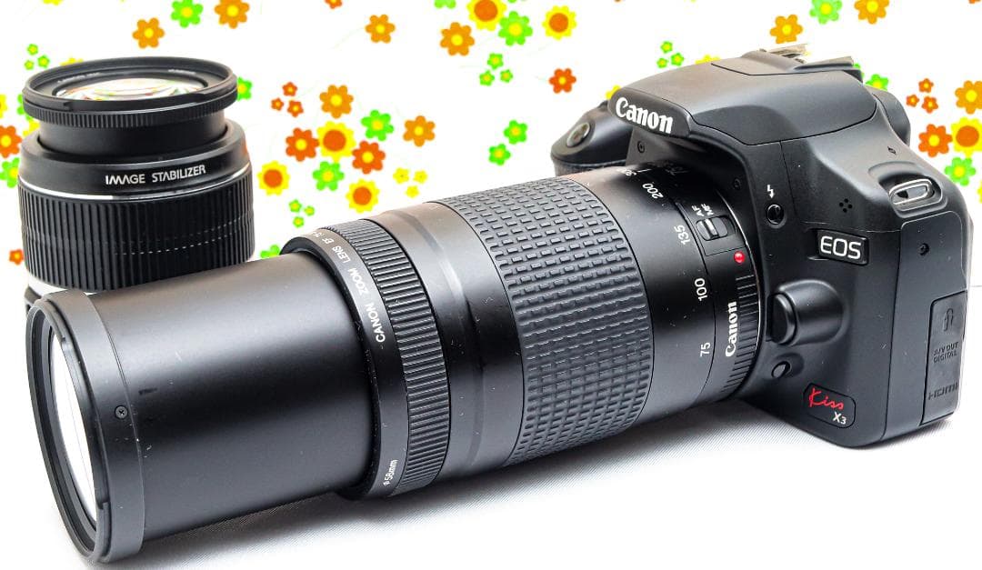 美品 キャノン Canon kiss x3☆ダブルレンズ☆スマホに転送☆一眼レフ