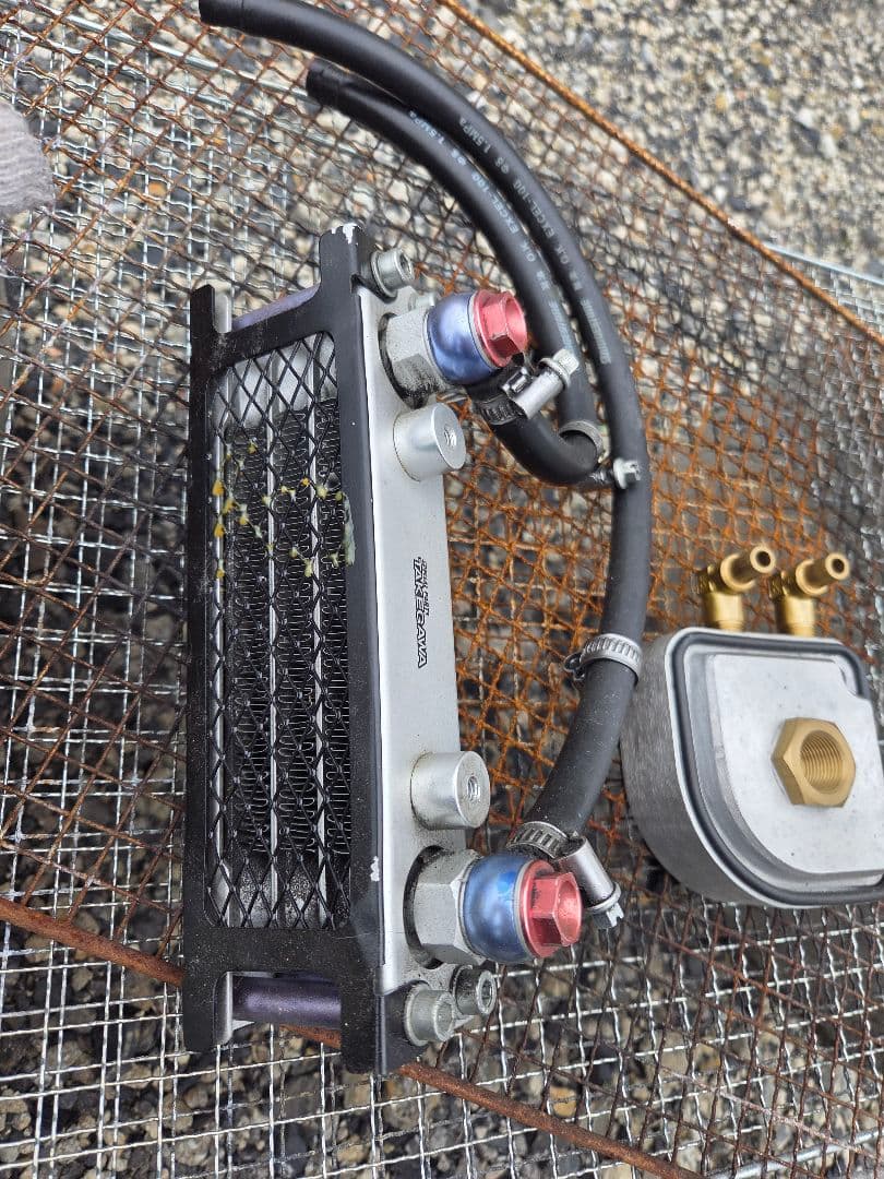 希少 CB250t オイルクーラー取り出し オイルクーラーセット