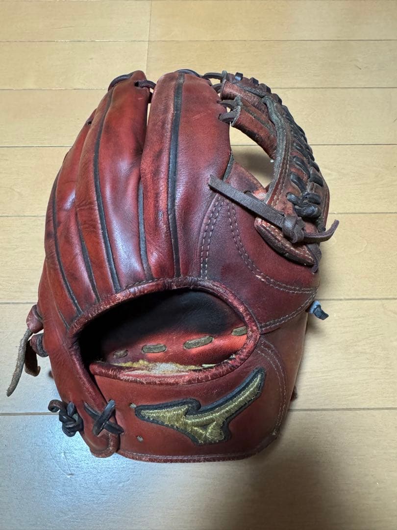 ミズノプロ 硬式グローブ 右投げ用 赤