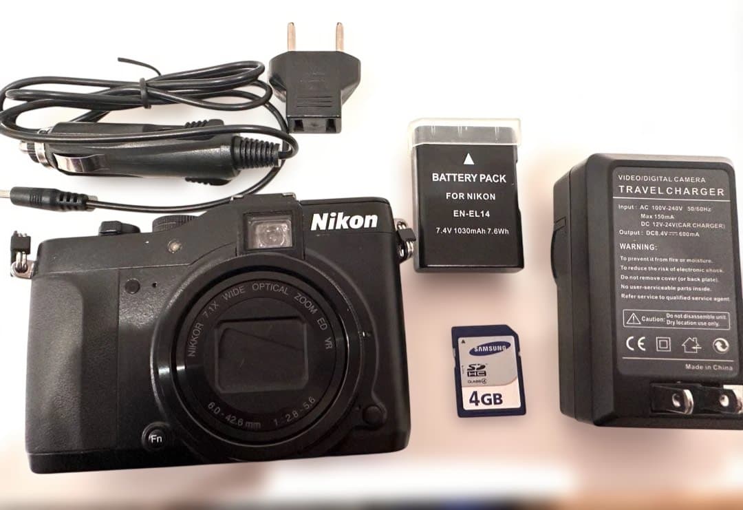 Nikon coolpix p7000 バッテリー、 SDカード、充電器付