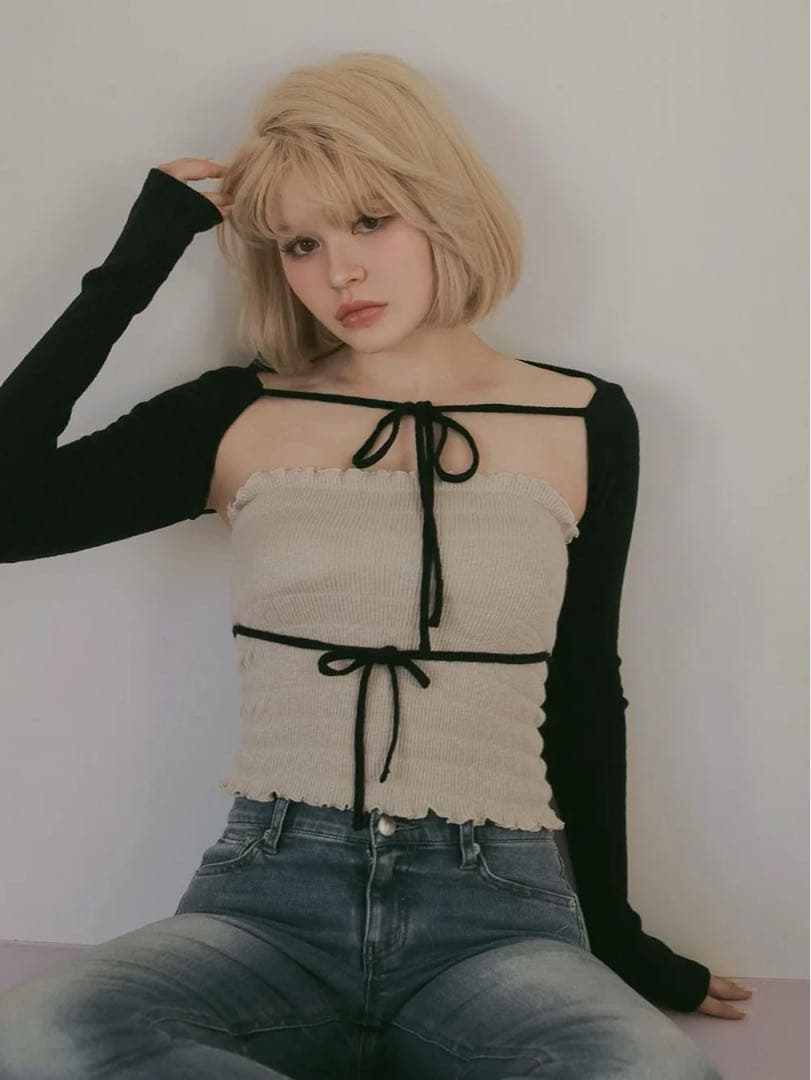 【公式SOLD】andmary アンドマリー　Mei shirring tops