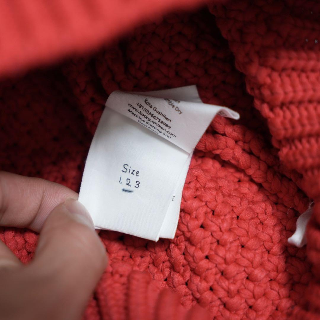 kota gushiken アランニット レッド サイズ2 24aw