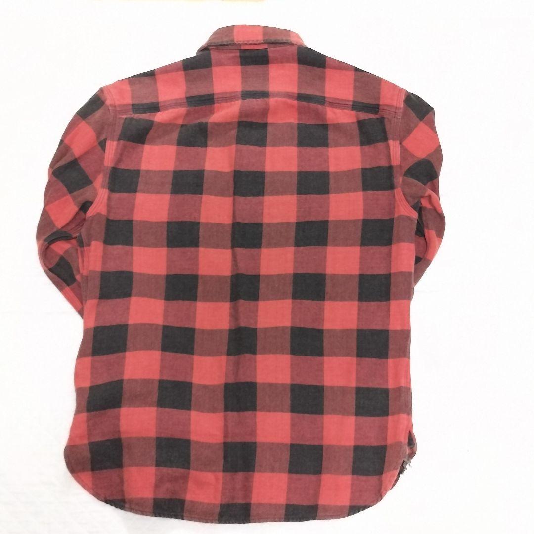 希少XSベッカム着用RRLダブルアールエル バッファローチェック ネルシャツ