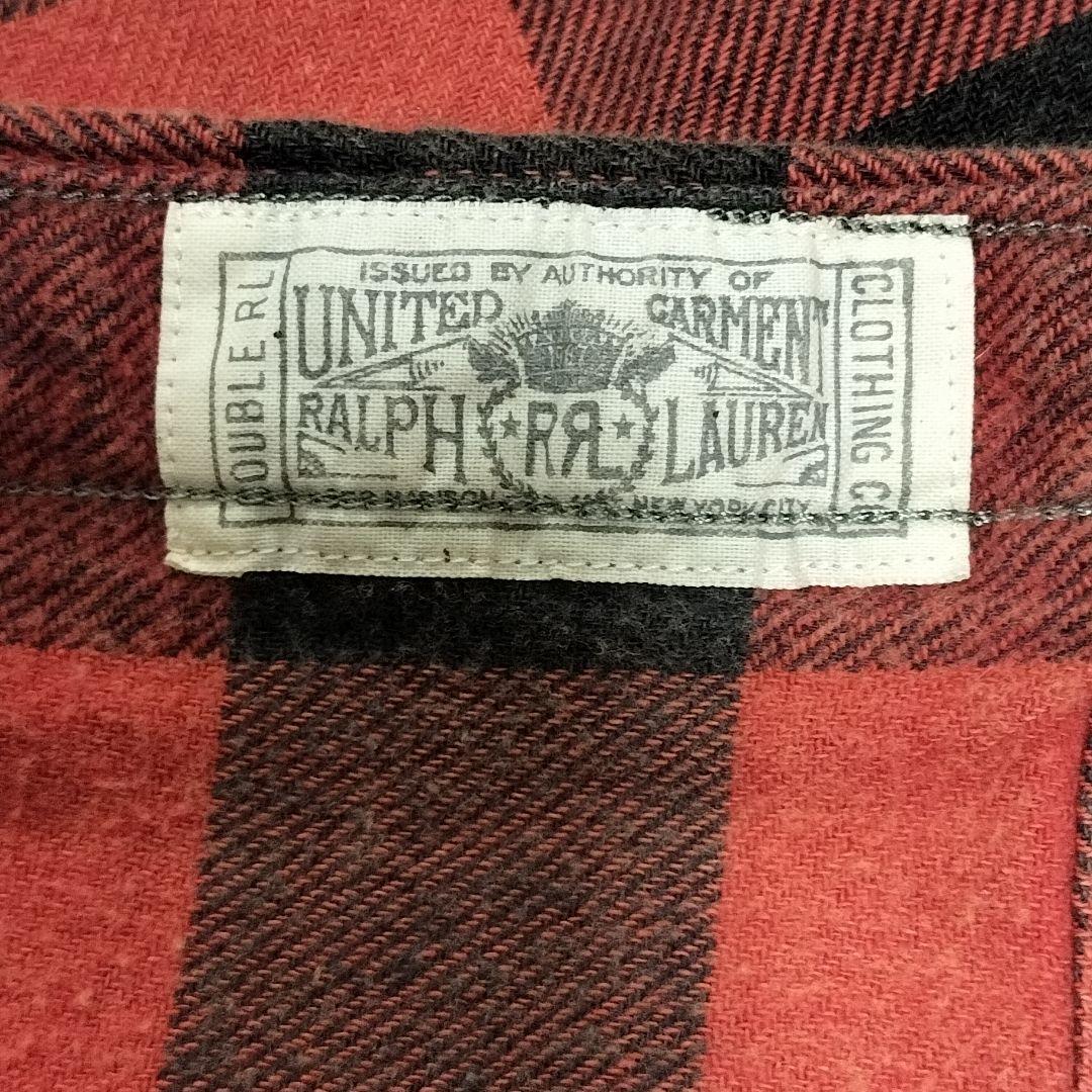 希少XSベッカム着用RRLダブルアールエル バッファローチェック ネルシャツ