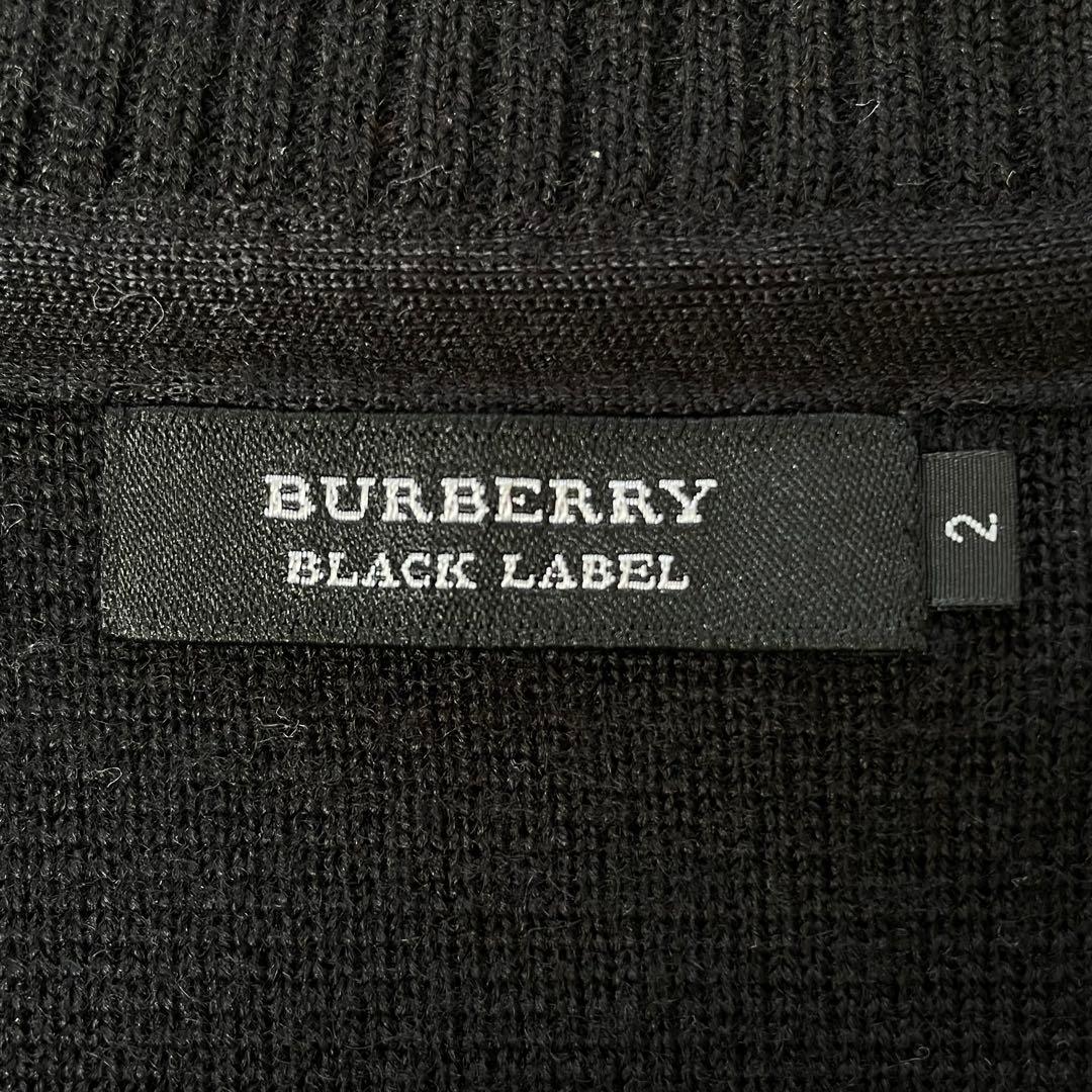 BURBERRY BLACK LABEL フルジップニット ロゴ