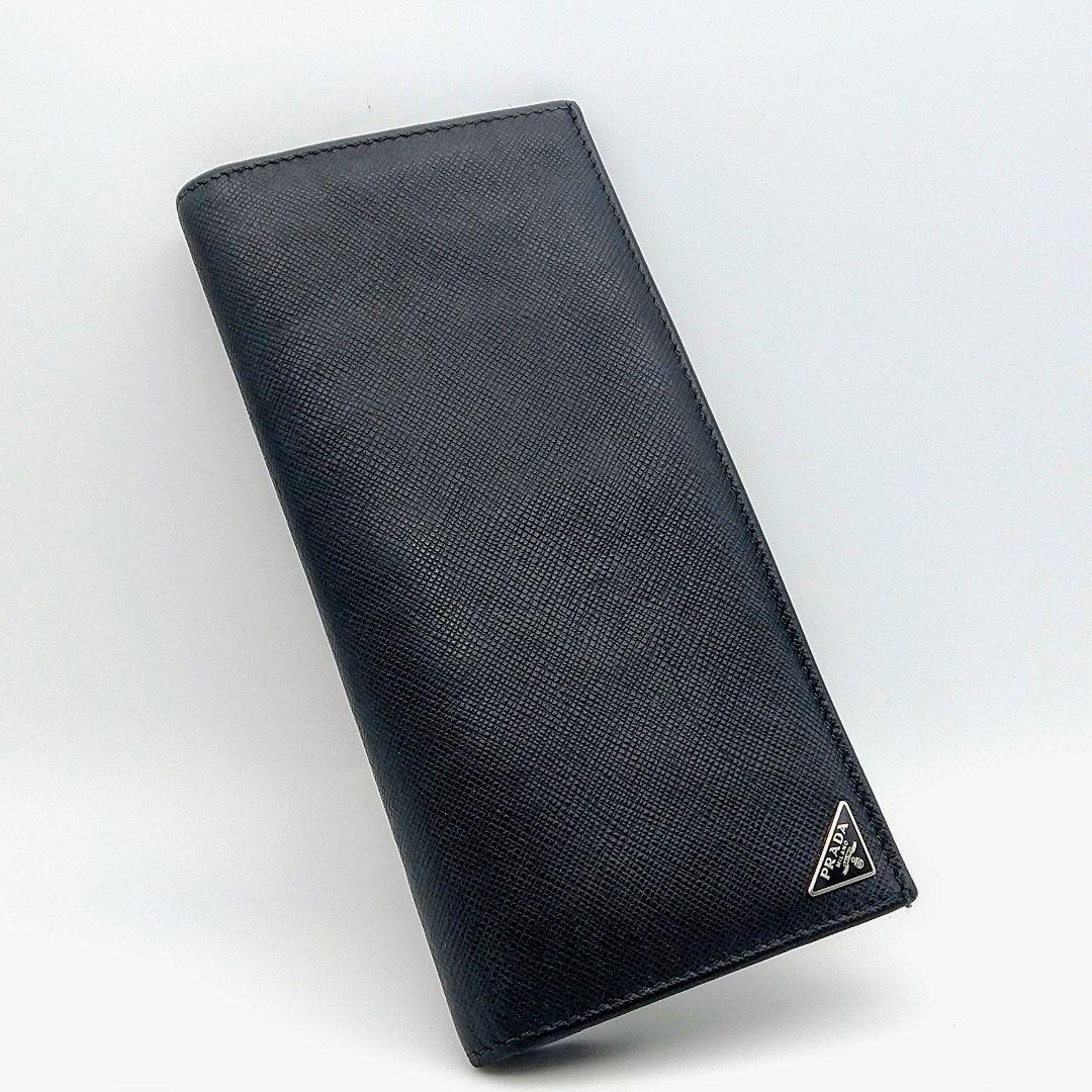 PRADA プラダ サフィアーノ 長財布 札入れ カード入れ 黒 トライアングル