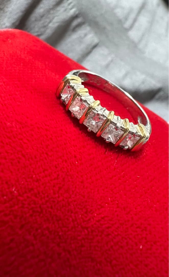 pt900&18kダイヤモンドエタニティリング 9号