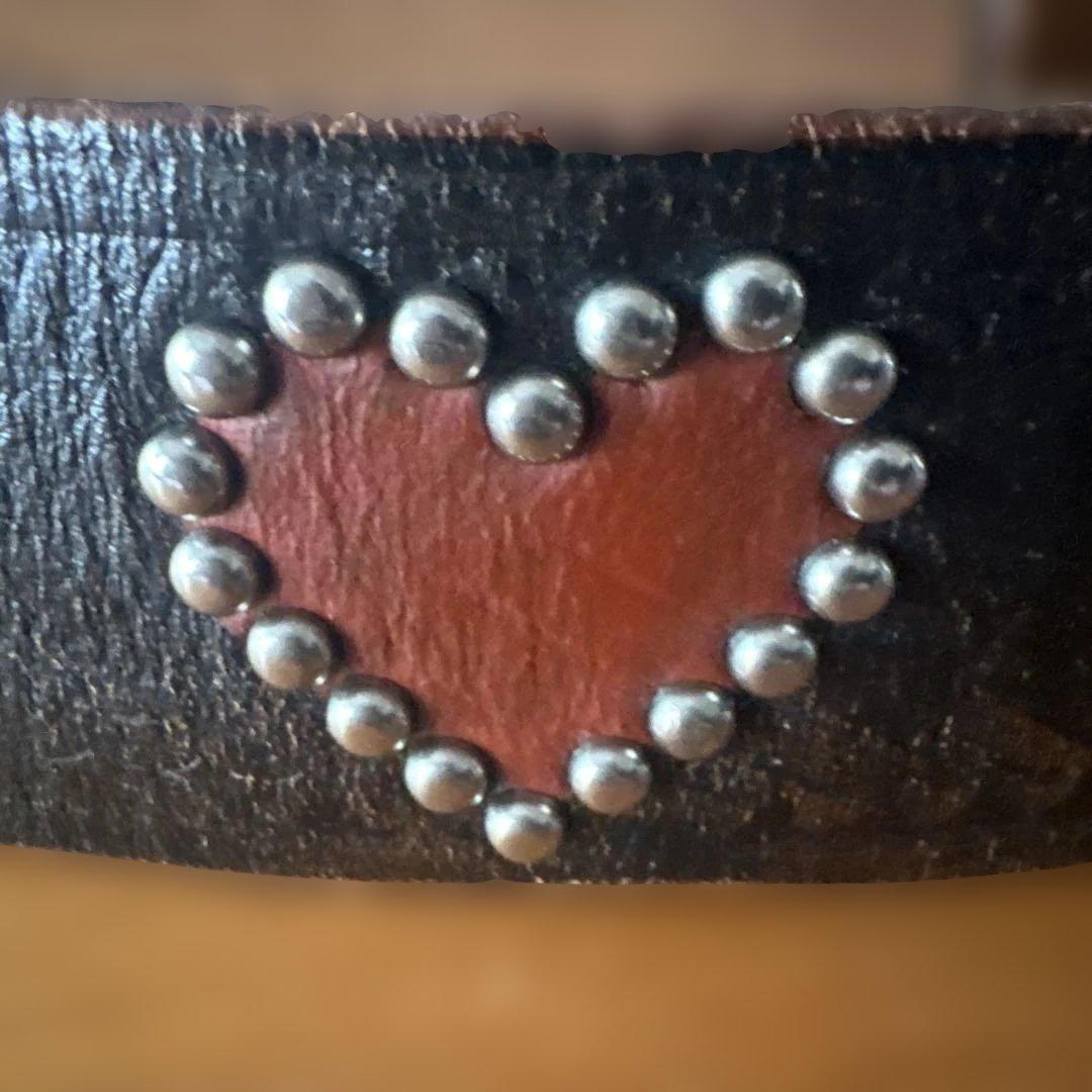 ダブルアールエル　イタリア製　スタッズ　レザーベルト　34 DOUBLE RL