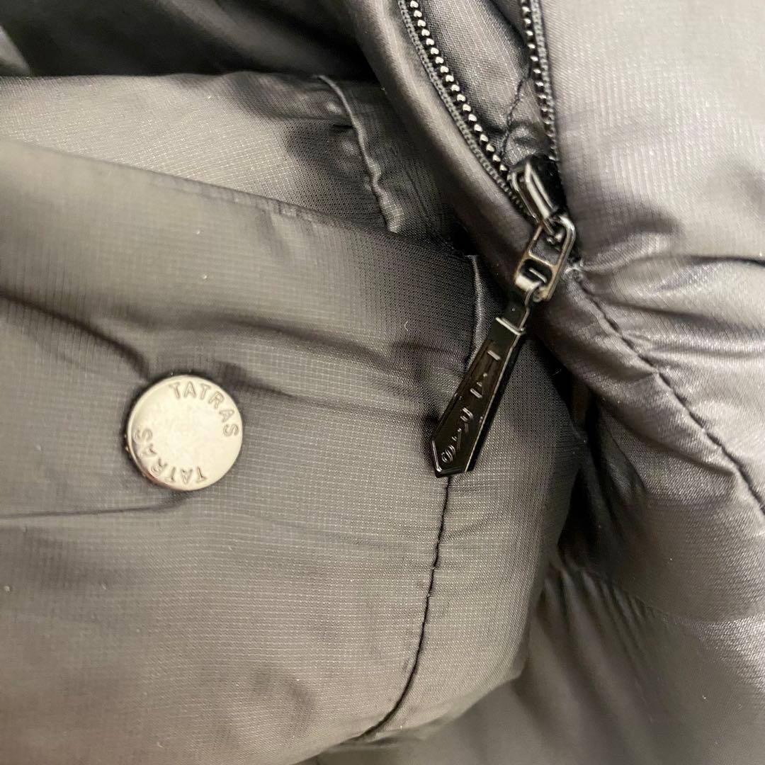 美品　タトラス　ダウンジャケット　2way ショート丈　ドローコード　黒　01