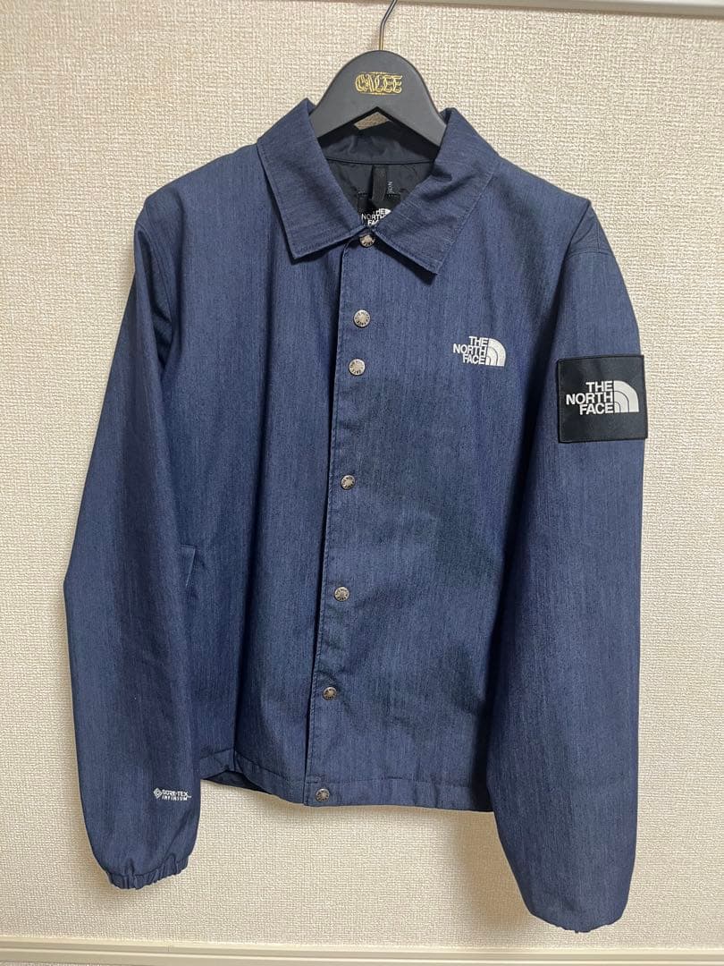 【中古】ザノースフェイス　コーチジャケット　インディゴデニム