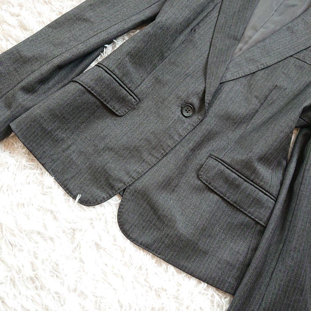 23区 バハリエ ヨーロッパ生地 パンツスーツ ストライプ 大きいサイズ 40