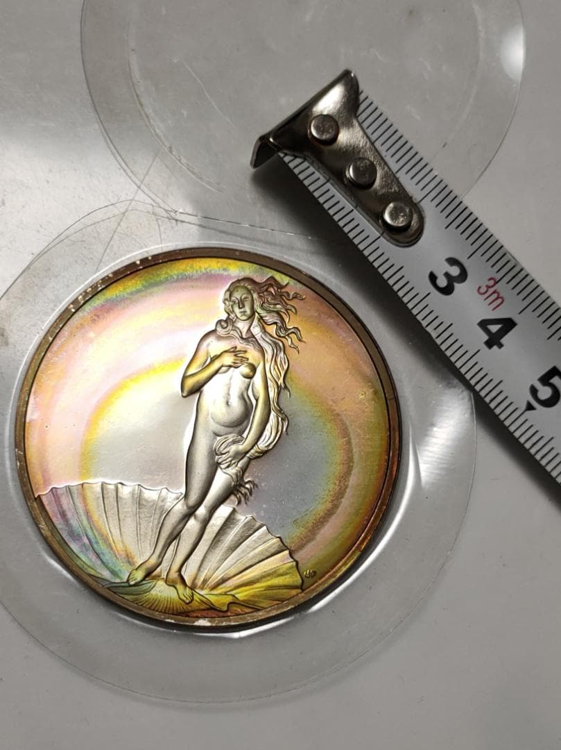 Franklin Mint フランスの 銀貨 Venus Botticelli