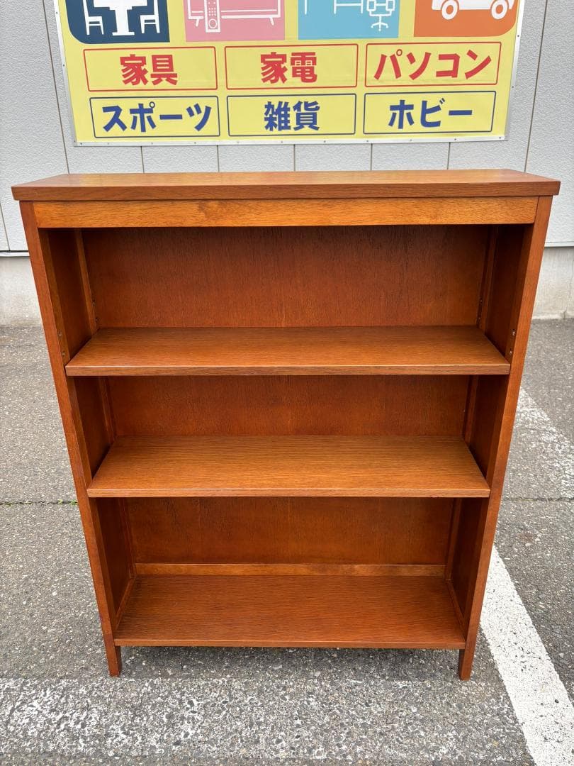 木製 3段ブックシェルフ hommage 本棚 ブラウン