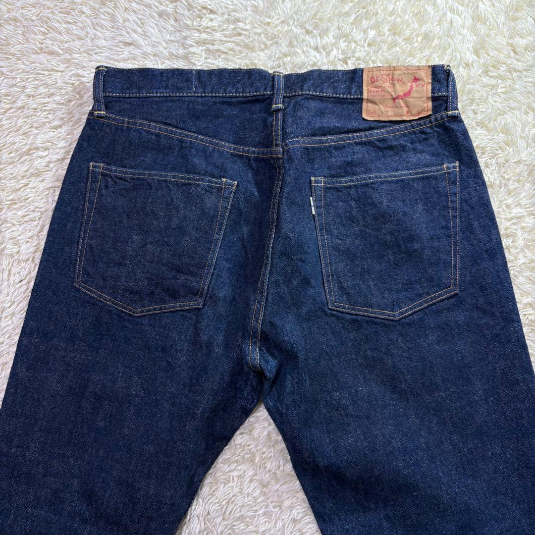 オアスロウ105★インディゴ　L◎5ポケットストレートデニム★
