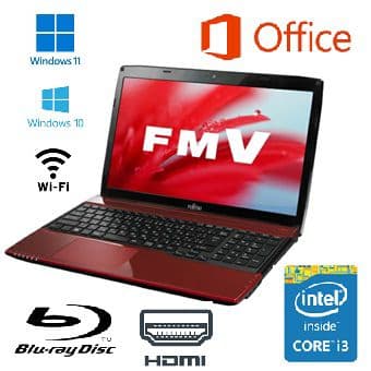 家族で使える【Blu-ray対応】富士通Win11ノートPC（Office付）