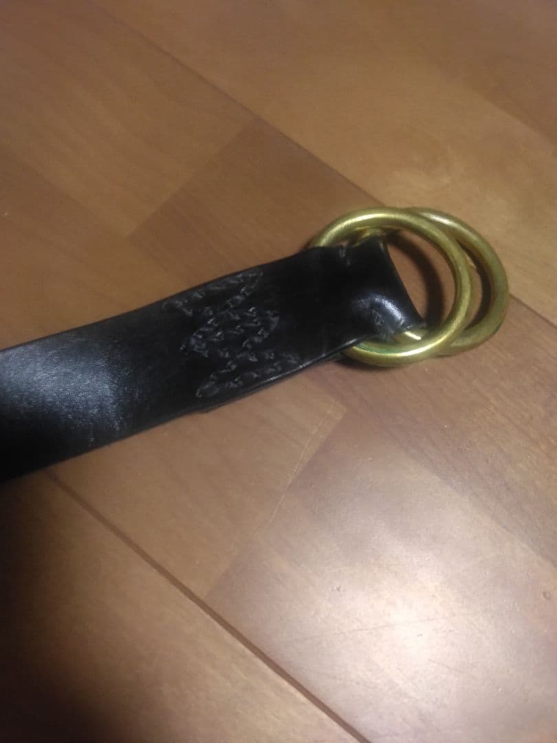 VISVIM ダブルリング レザーベルト 32 ブラック