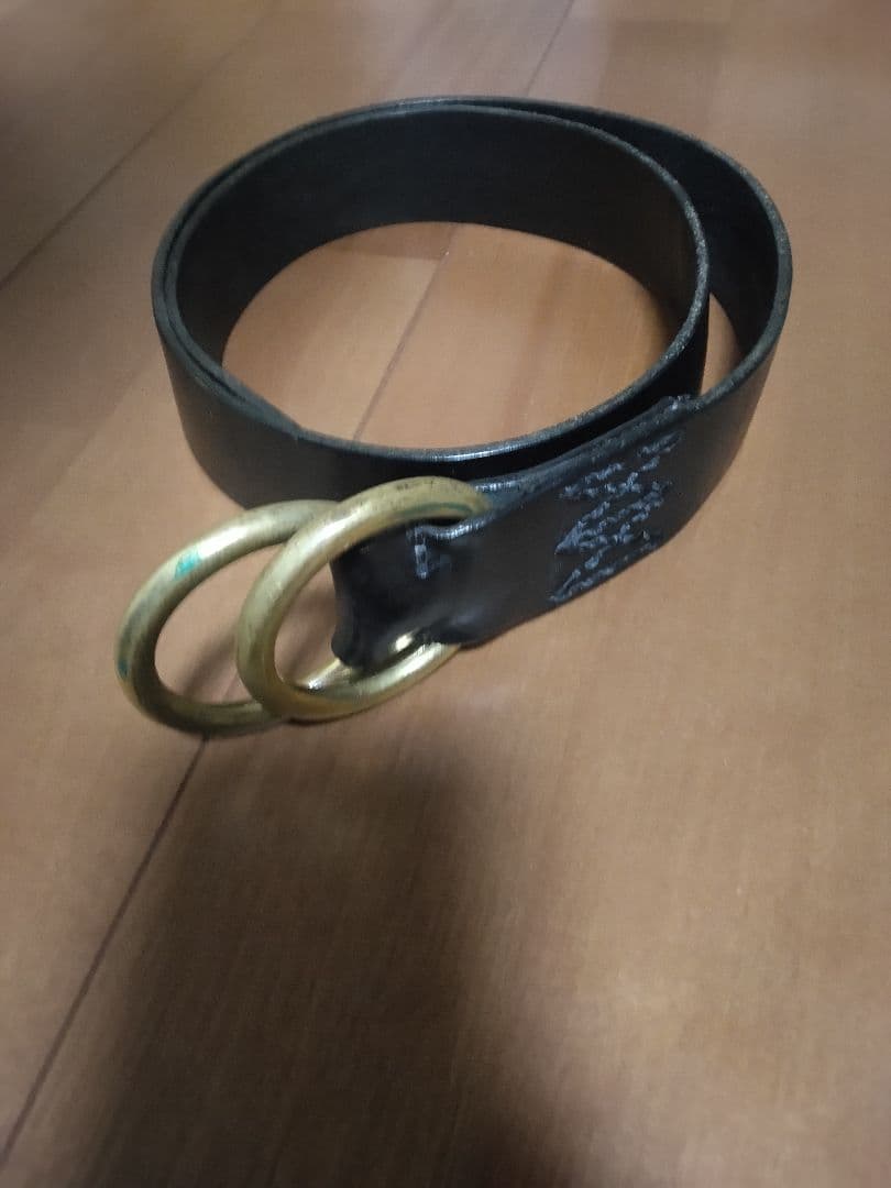 VISVIM ダブルリング レザーベルト 32 ブラック