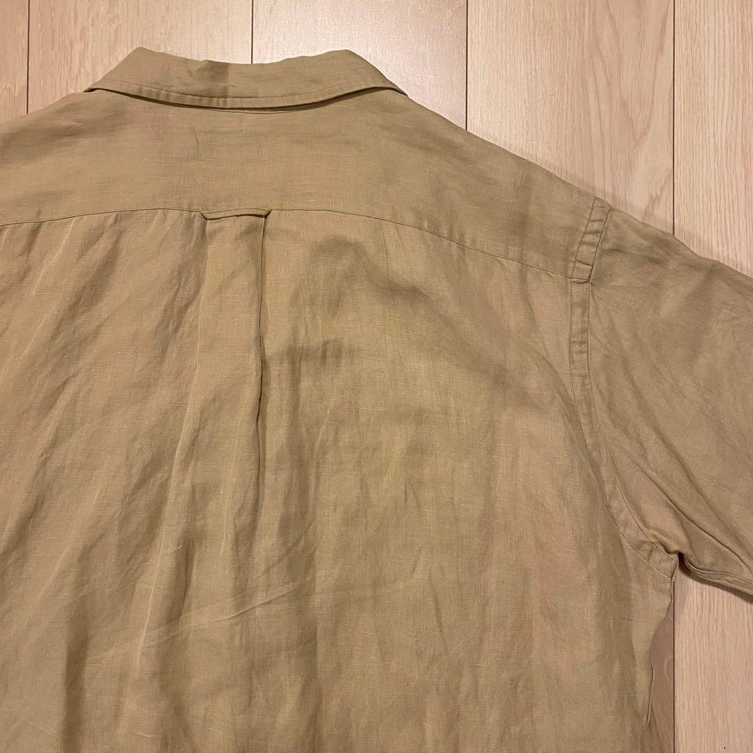 [希少] 90s Ralph Lauren 開襟シャツ シルク リネン