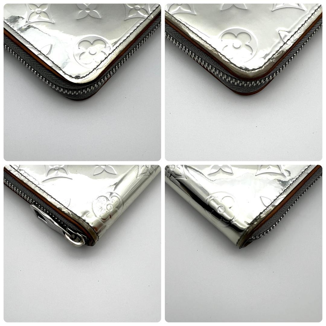 ルイヴィトン モノグラム ミロワール ヴェルティカル シルバー 長財布 A666