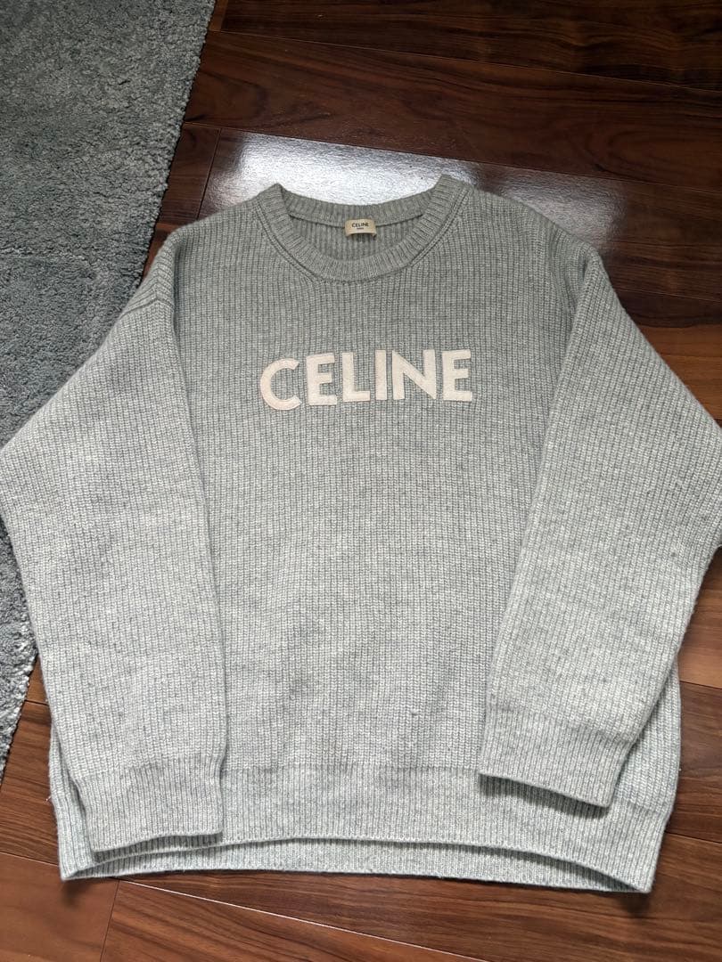 CELINE オーバーサイズ セーター／リブ編みウール