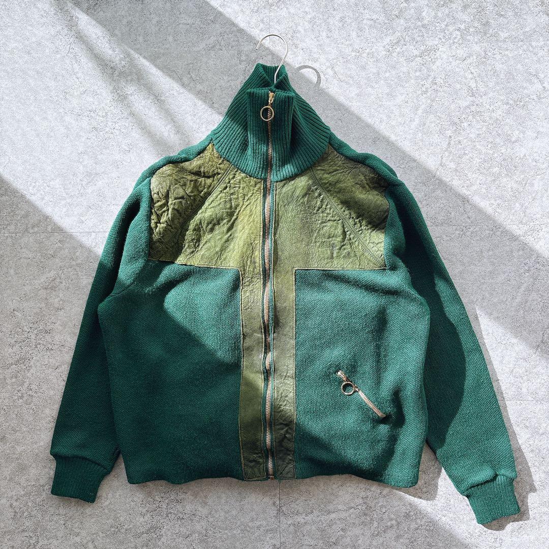 vintage 70s ユーロ ヴィンテージ ウール レザー切替 TALON