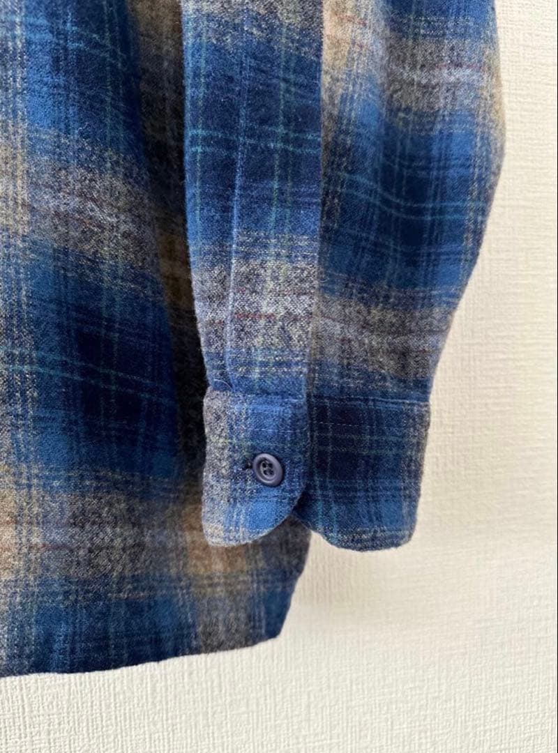 【超スペシャル 】90s ペンドルトン オンブレ チェック シャツ XL ブルー