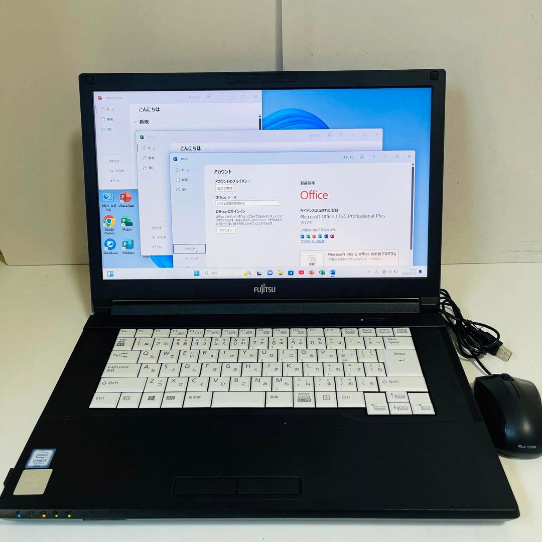T4 FujitsuノートパソコンSSD第7世代 Windows11オフィス付き