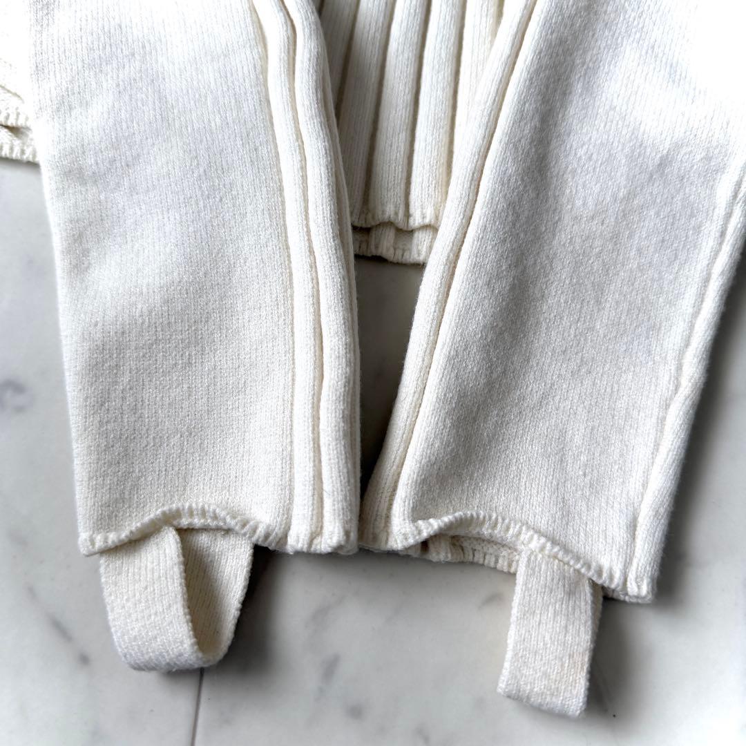 美品 トリーバーチ もっちり リブタートルネックニット ホワイト セーター