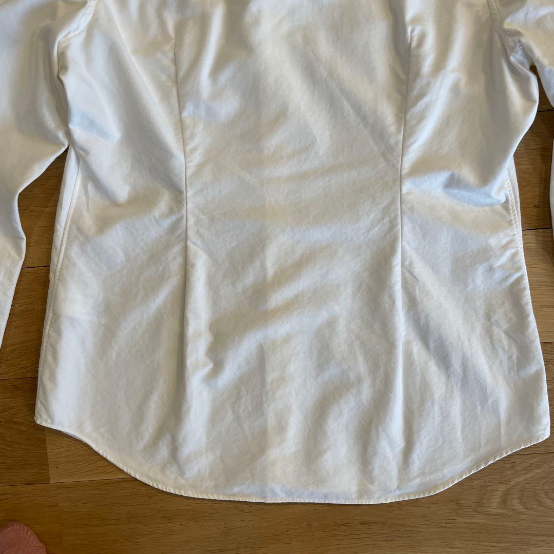 【美品】ポロ ラルフローレン ポロベア刺繍 ホワイト長袖シャツ　メンズL〜LL