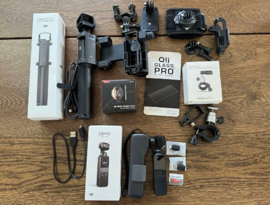 OSMO POCKET (3軸ジンバル, 4Kカメラ)& 延長ロッド 他OP有り