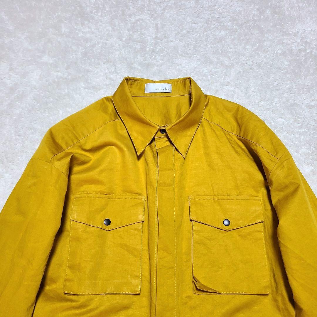 【美品】近年モデル　ハザマ　経年真価のシャツ　ライトアウター　オーバーサイズ　M