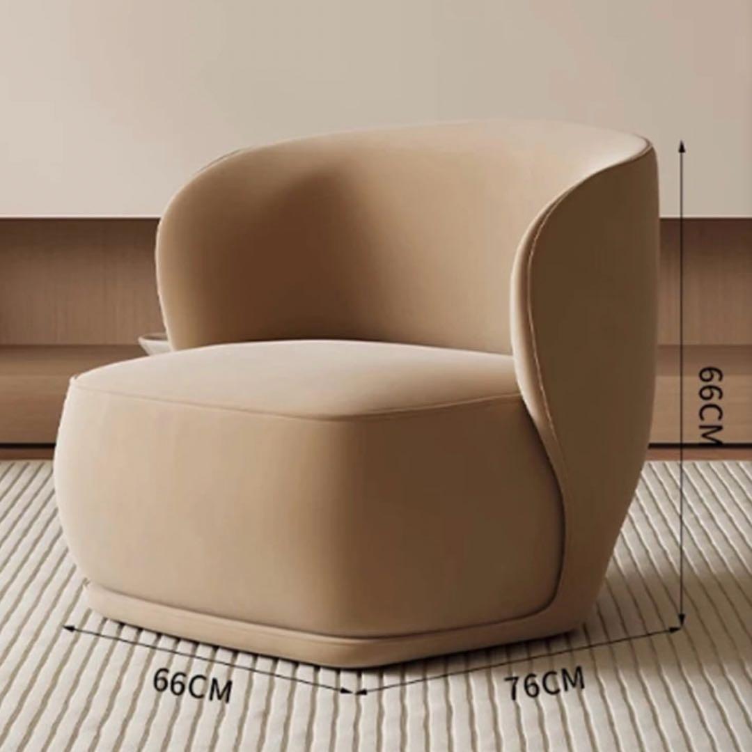 モダン ブラウン　1人掛けソファ