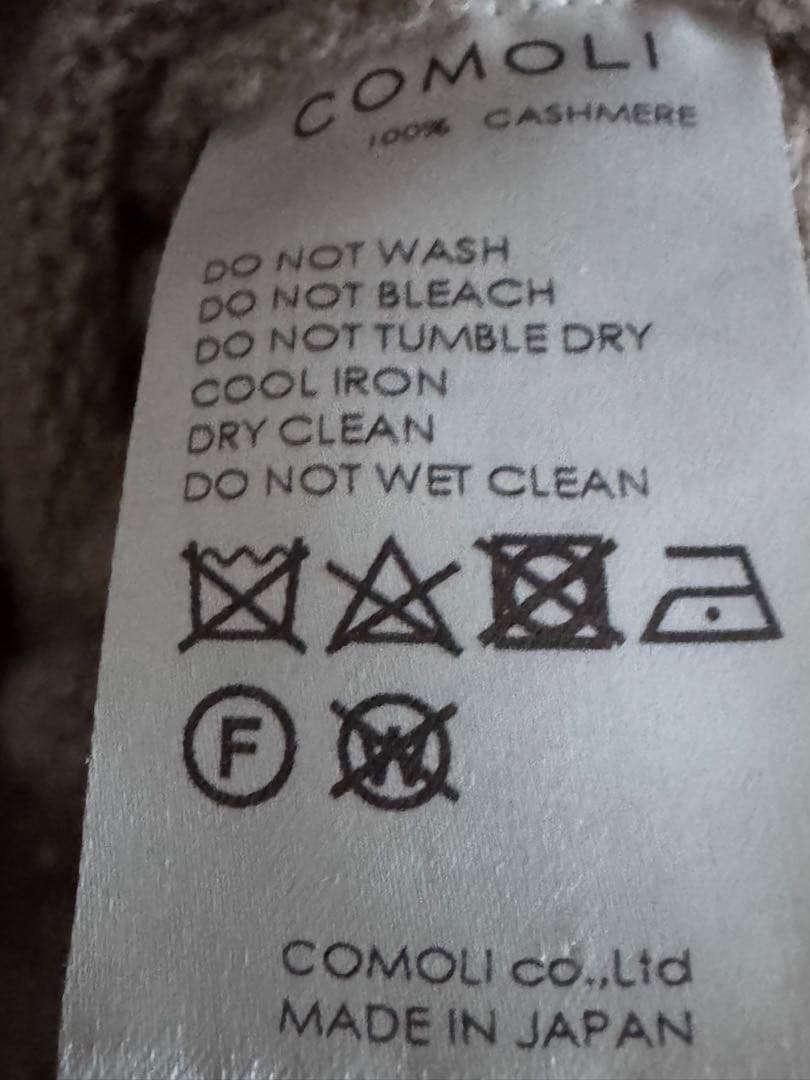 comoli 21AW カシミヤクルーネックニット