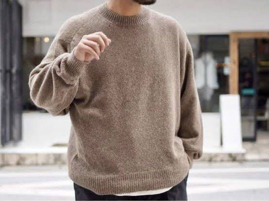 comoli 21AW カシミヤクルーネックニット