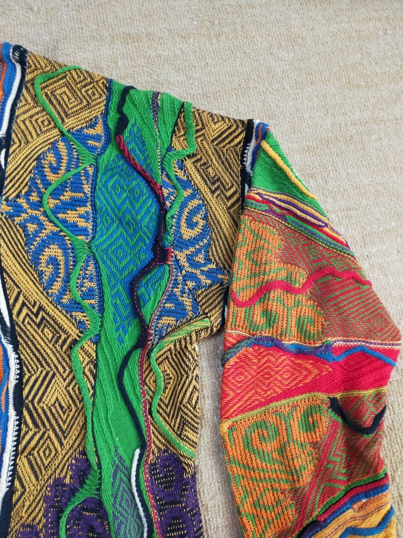 クージーニット幾何学模様 セーター( M)