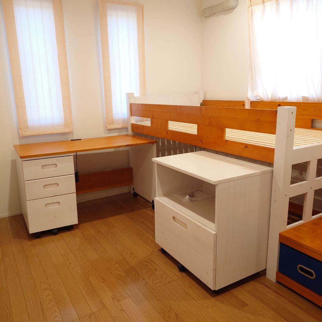 気まぐれショッピング☆【引取限定】組立式ロフトベッド4点セット