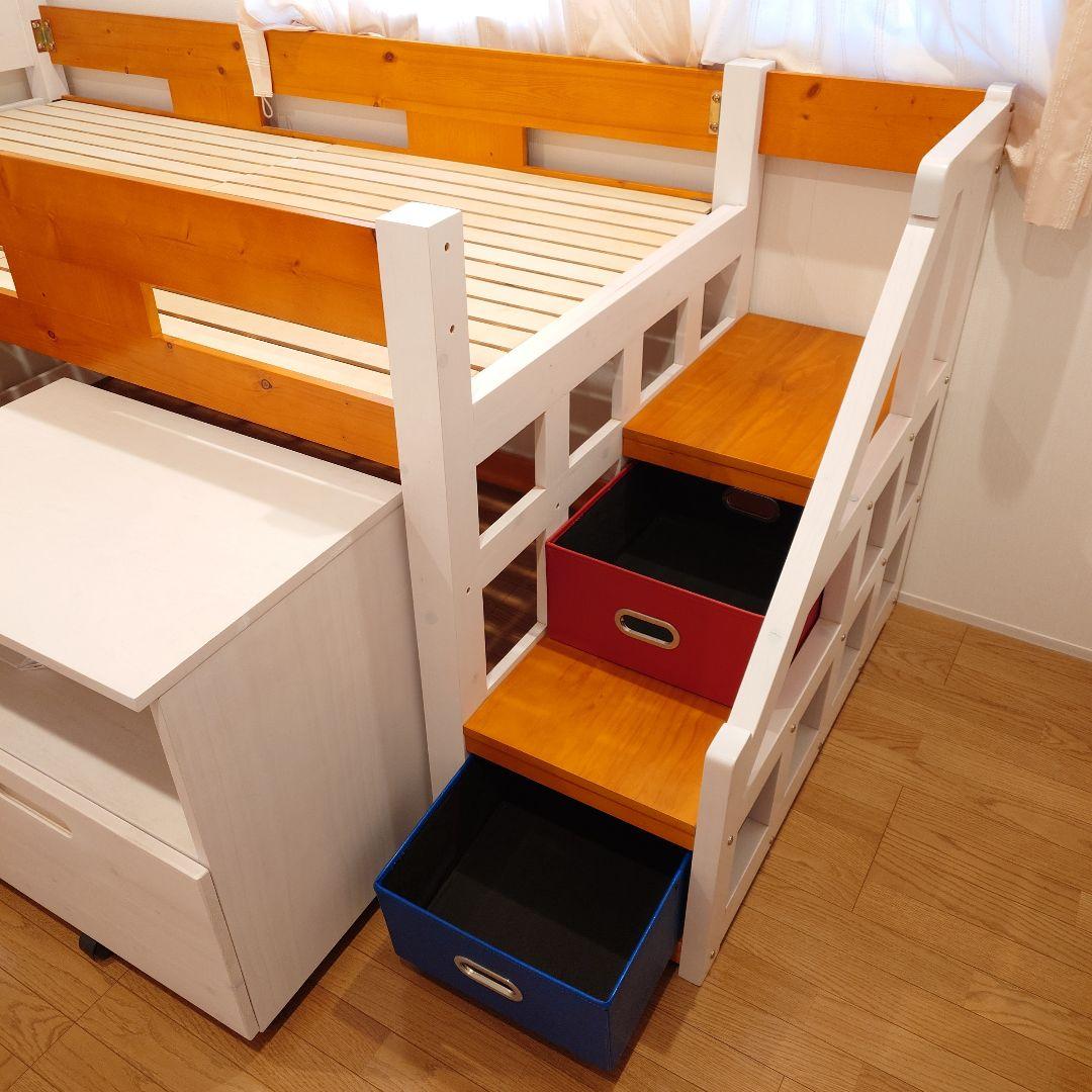 気まぐれショッピング☆【引取限定】組立式ロフトベッド4点セット