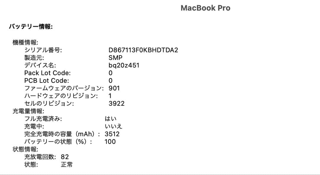 MacBook Pro 13インチ 2016 （16GB 256GB USキー）