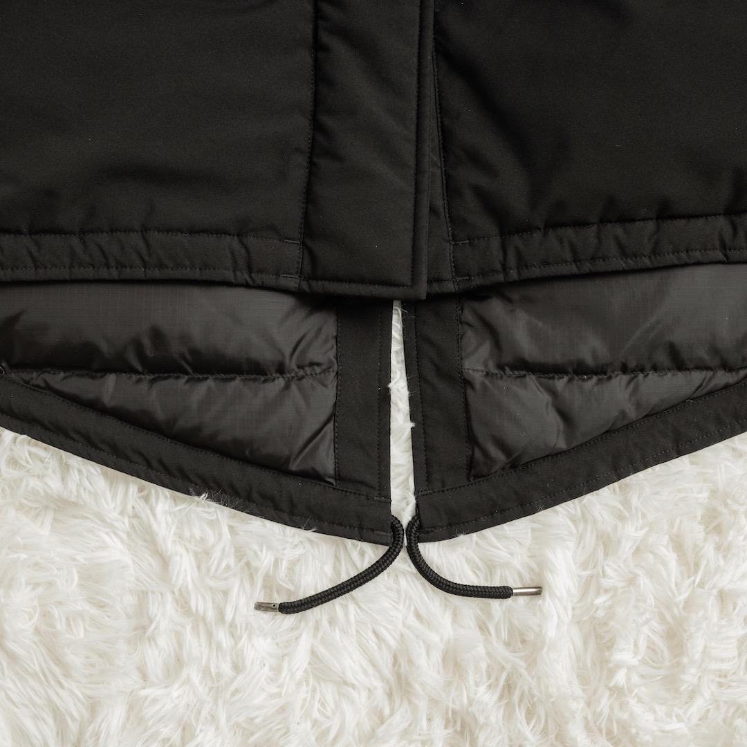 美品 スピックアンドスパン 撥水フーデッドダウンコート 36 ブラック