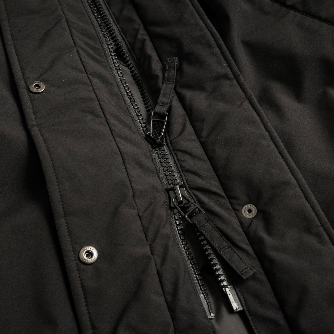 美品 スピックアンドスパン 撥水フーデッドダウンコート 36 ブラック