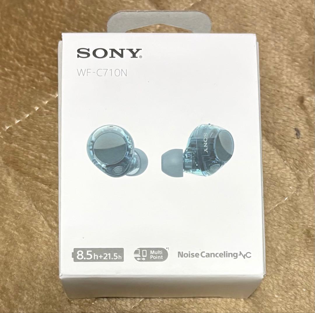【新品未使用】SONY WF-C710N ワイヤレスイヤホン グラスブルー