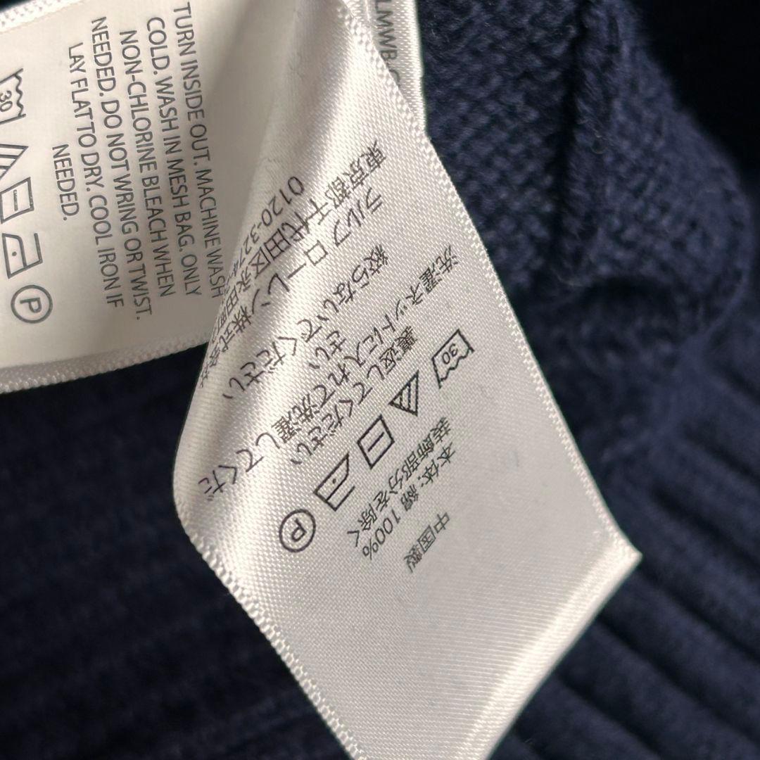 【近年モデル】 ラルフローレン ケーブル 刺繍 ニット セーター ネイビー