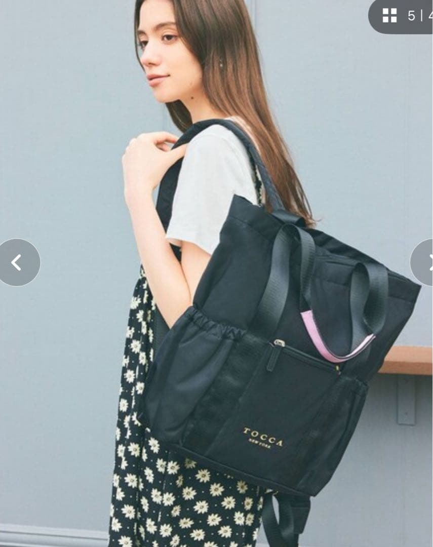 TOCCAブラックリュックCIELOTRAVEL BACKPACKバックパック
