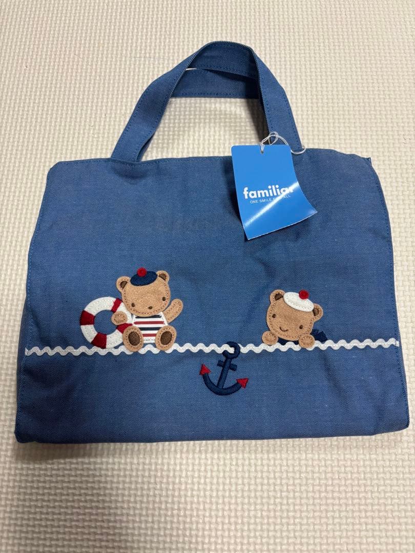 familiar クマ刺繍 バッグ 000 サイズ