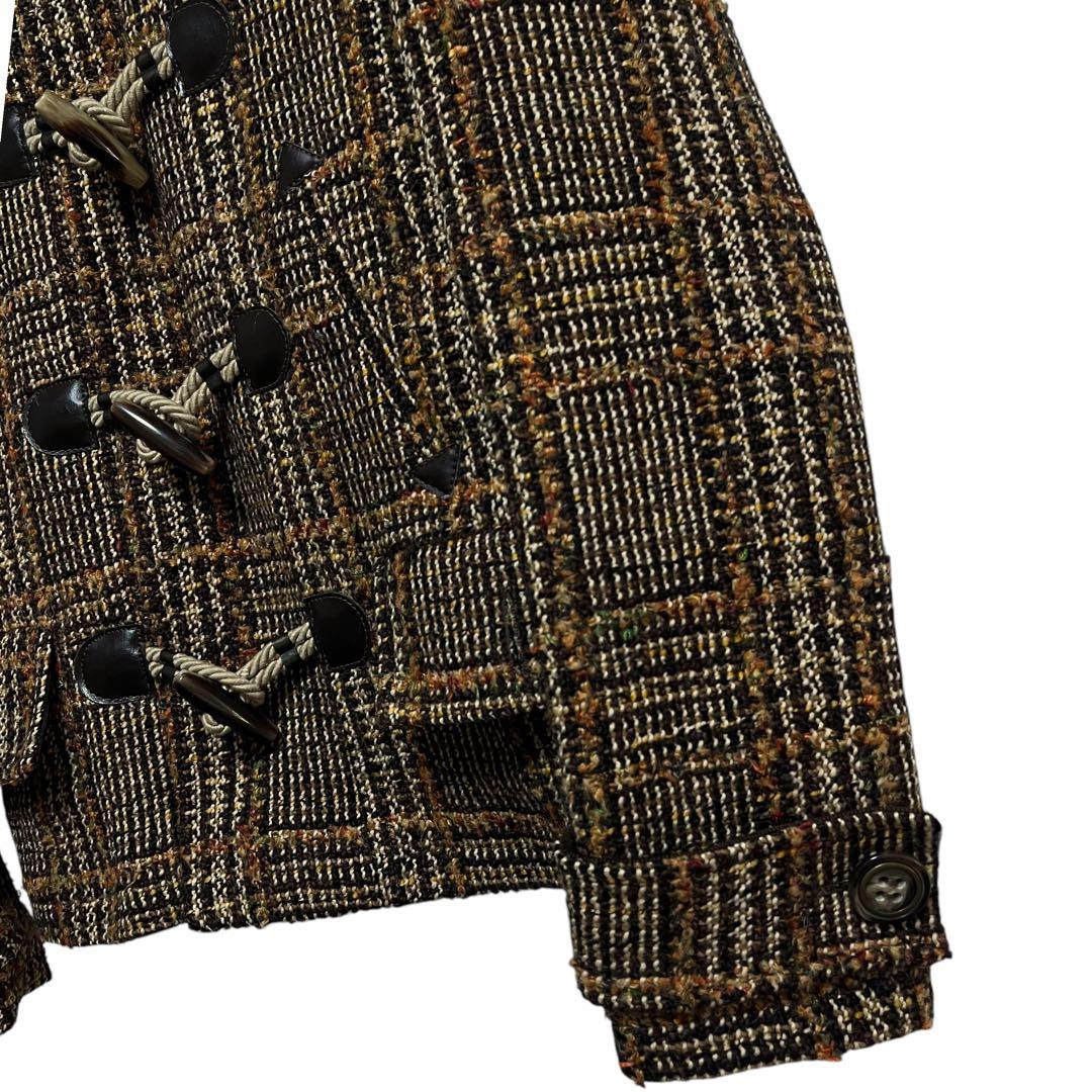 D&G /ツイード ダッフル ジャケットコート 茶系 国内正規品 a442